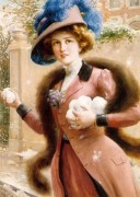 Émile Vernon_1872-1919_Femme élégante lançant des boules de neige.jpg